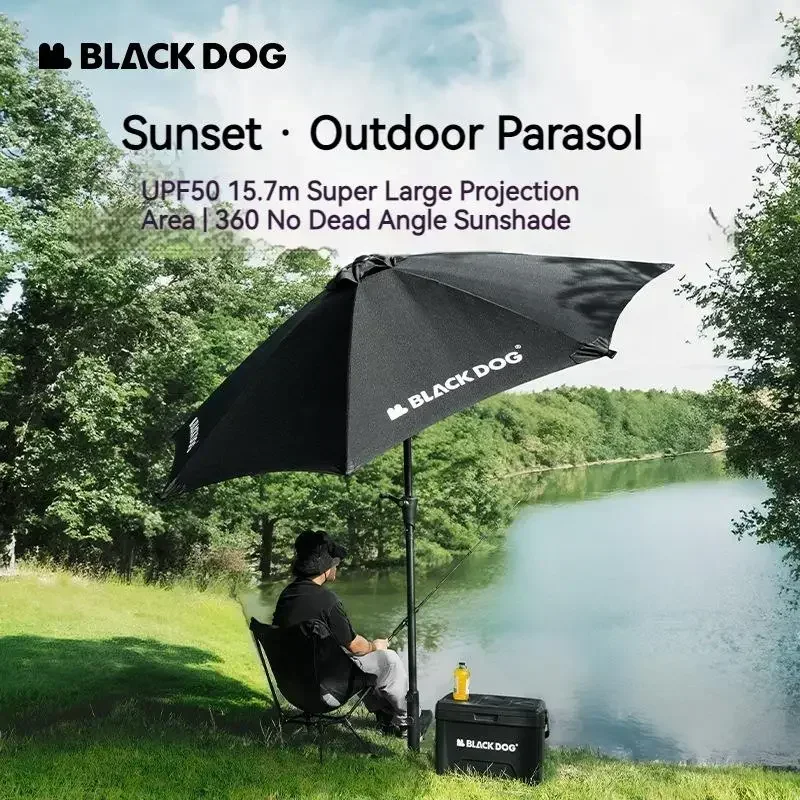 Natureifa-Parapluie de camping BLACKDOG, Parasols réglables, Extérieur, Portable, Plage, Imperméable, Pêche, Auvent pliant