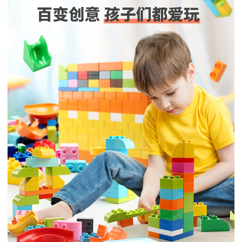 500g/bag Kawaii Big Size Creative Building Blocks Set Colorful Classic Basic Silde Bricks DIY Toys For Kids Baby Christmas Gift