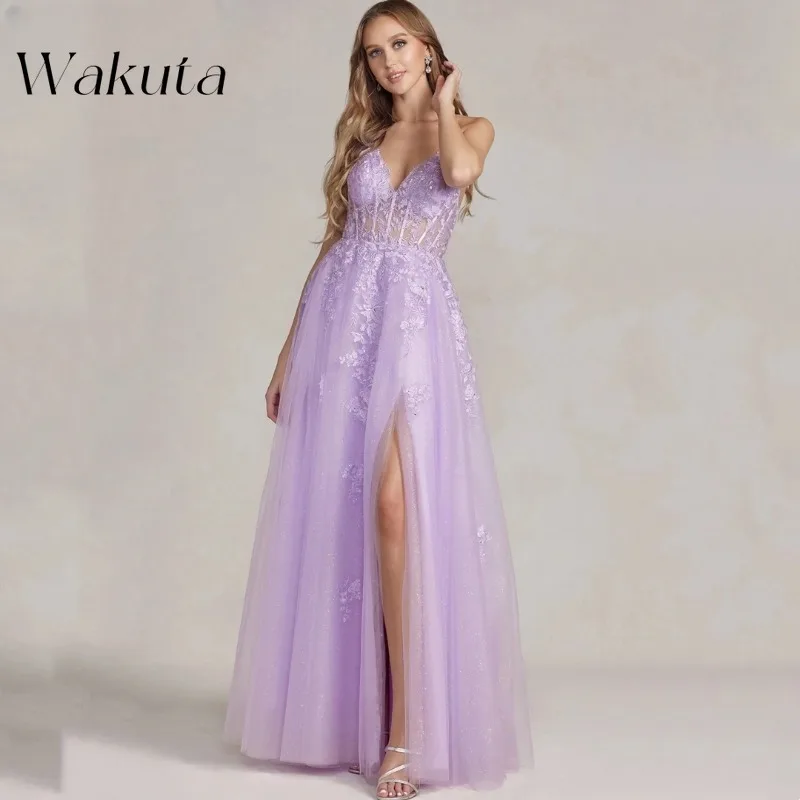 

Wakuta Elegant Luxurious Strapless Formal Gowns Fashion Embroidery Embellishment Slim Pleat A-line Türkiye Prom Evening Dresses