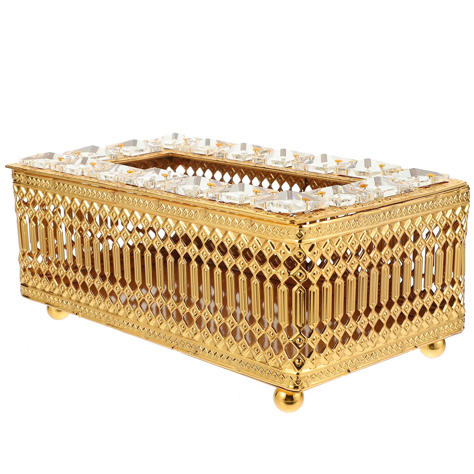 

Luxury Tissue Box Holder Vintage Gold Finish Decorative Cover for Home Office Car Napkin Storage Box Facial Tissue Dispenser