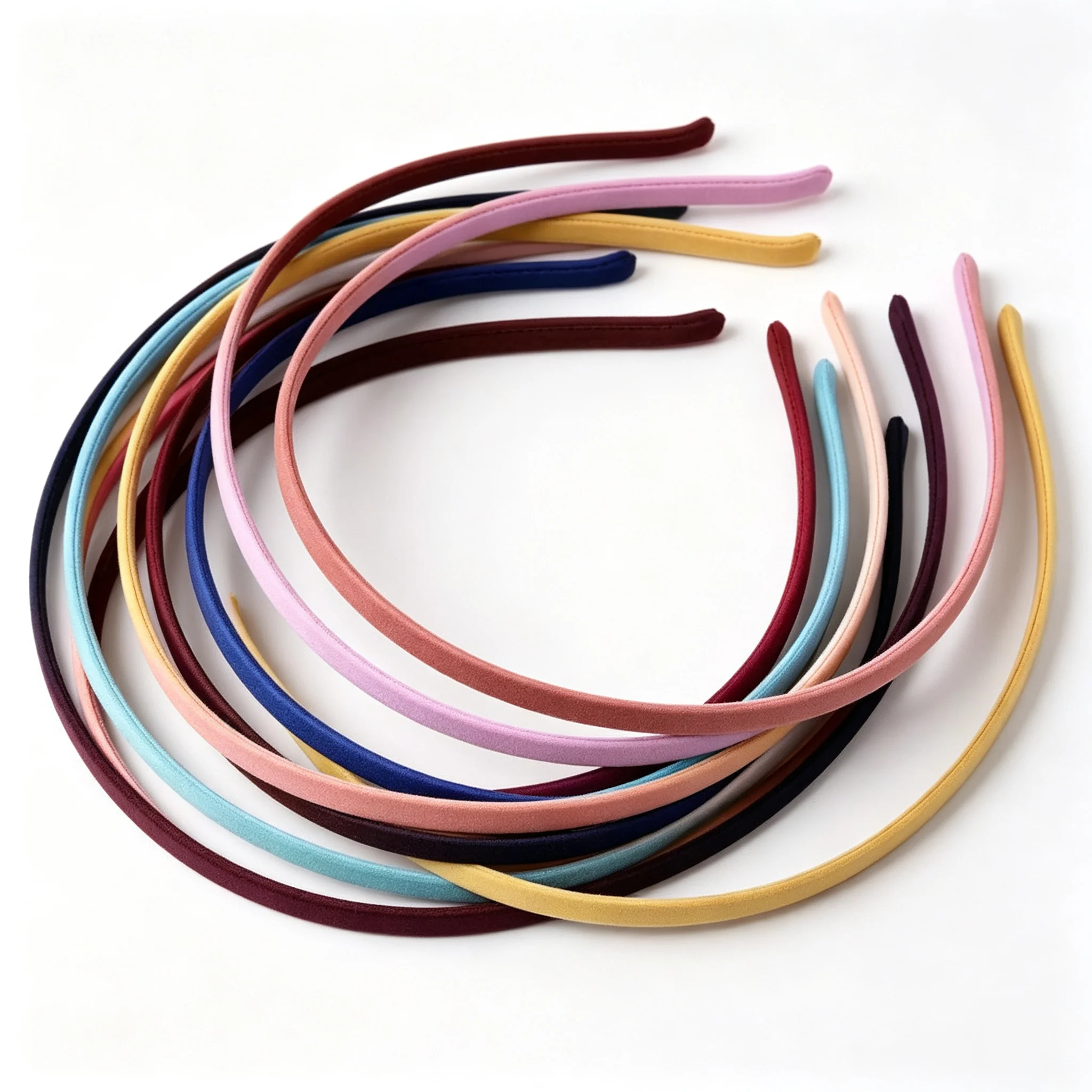 10pcs 5mm Fabric Headband Hair Head Hoop MIX Band Coloful Headwear for Blank Base Setting Hair Jewelry DIY Accessories