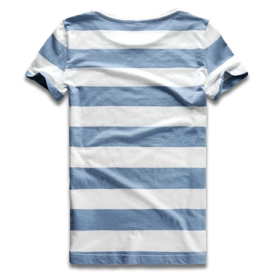 Blue and White Striped T Shirt for Women Colorful Stripe Tshirt Crew Neck Top Tees Woman Short Sleeve Sailor Top