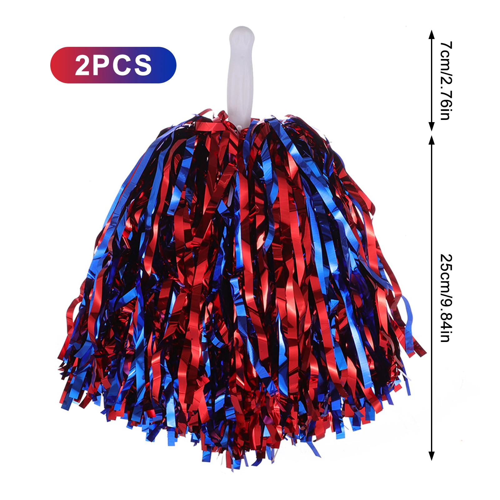 2pcs Cheerleading Pom Poms Durable Cheer Pompom Cheering Hand Flowers for Adults Team Spirit Sports Game Dancing Party