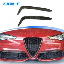 Carbon Fiber Front Fog Lamp Air Vent Trims Strips Bodykits for Alfa Romeo Giulia 2016 2017 2018 2019 Car Accessories