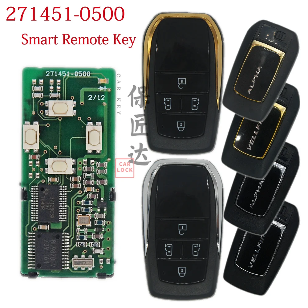 BaoJiangDd car key Fit For Toyota ALPHARD VELLFIRE PREVIA ACR50 VOXY NOAH 0500 New Style Smart Remote Key Can replace 6230