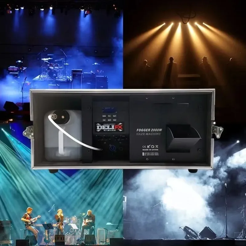 Mist Machine 2000W Water Based Haze Generator with Powerful Performance And Flight Case for Stage Lighting Accessories