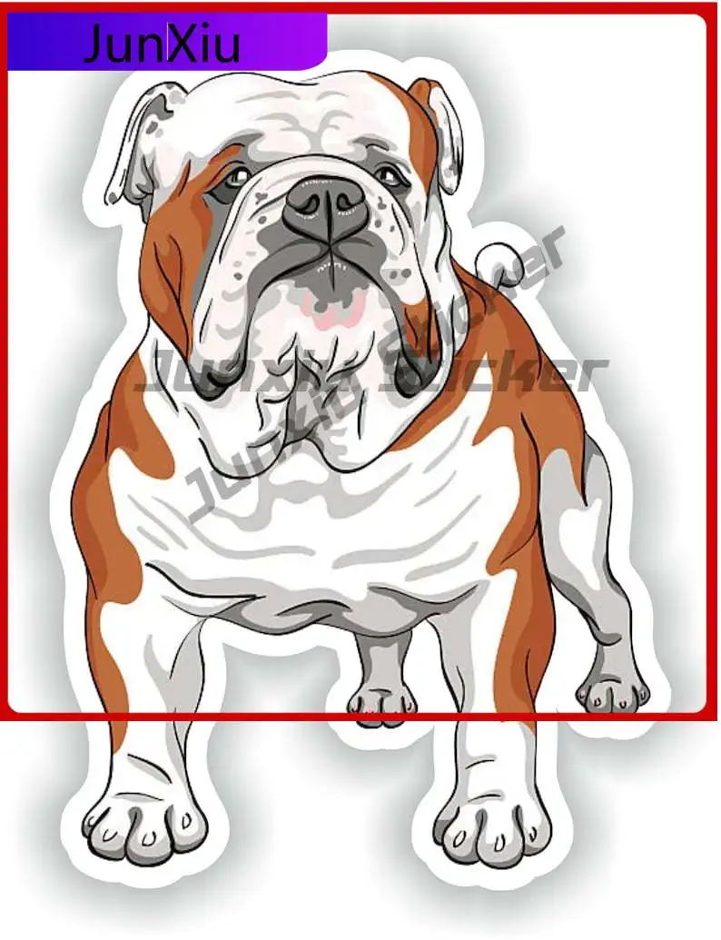 

English Bulldog Funny Cool Car Creative Helmet Wall Waterproof Vehicle Decor Vinyl Decal For Car Truck SUV Window Bumper Laptop