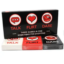 Talk Flirt or Dare romantic game talk or adventure card in English for adults couples card game 2-8 Friend party game