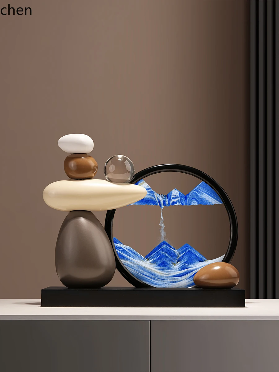 HTT times come and go Quicksand painting wine cabinet decoration ornament living room light luxury entrance housewarming gift