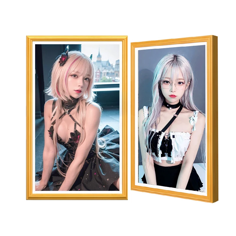 32 43 55 65 75 Inch Latest Design Large NFT Art Photo Digital Collection Display Screen LCD Motion Video NFT Art Frame with Usb