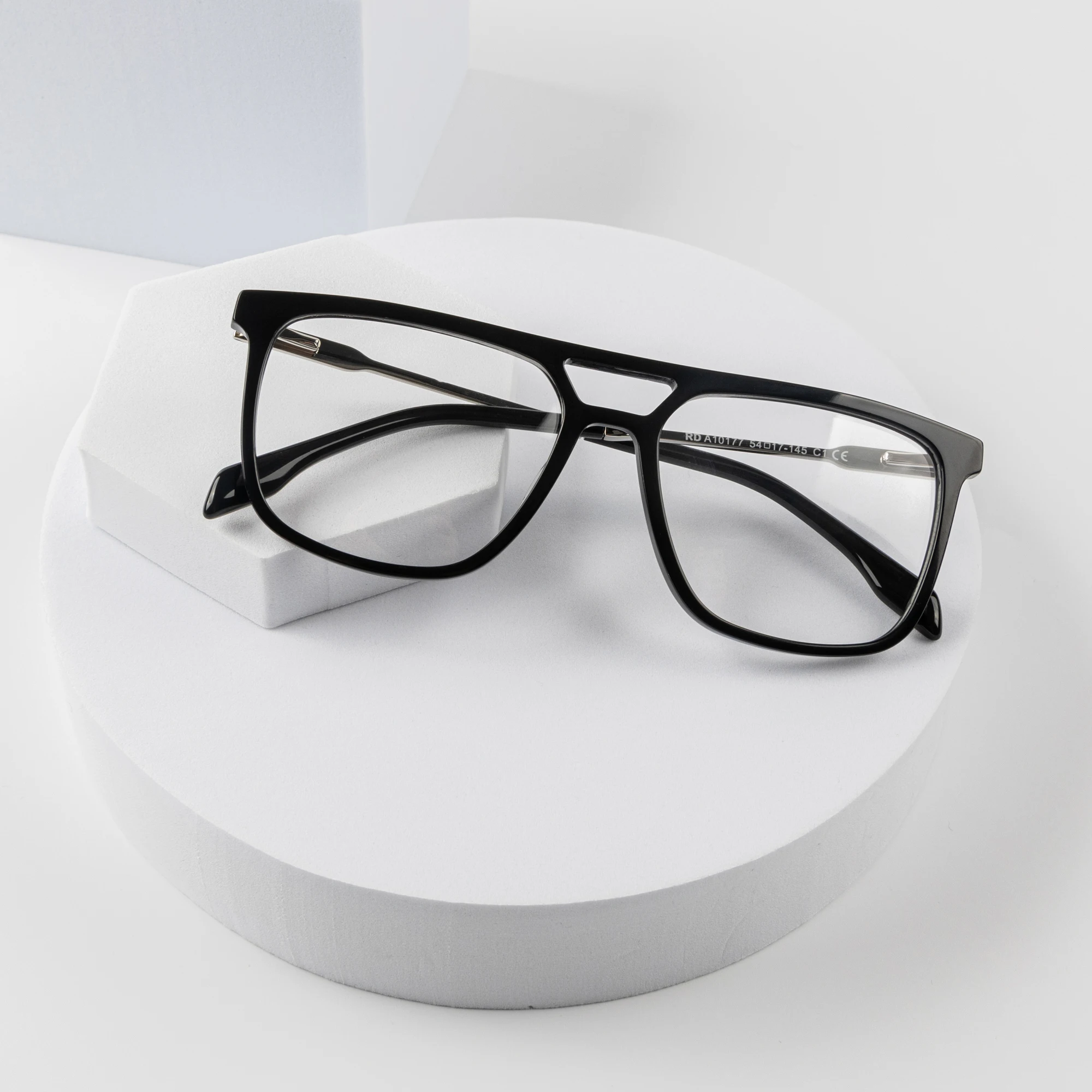 1 пара женских модных оправок для очков из ацетата и металла в квадратной оправе, дизайнерская модель 2024 года, подходящая для ежедневной работы