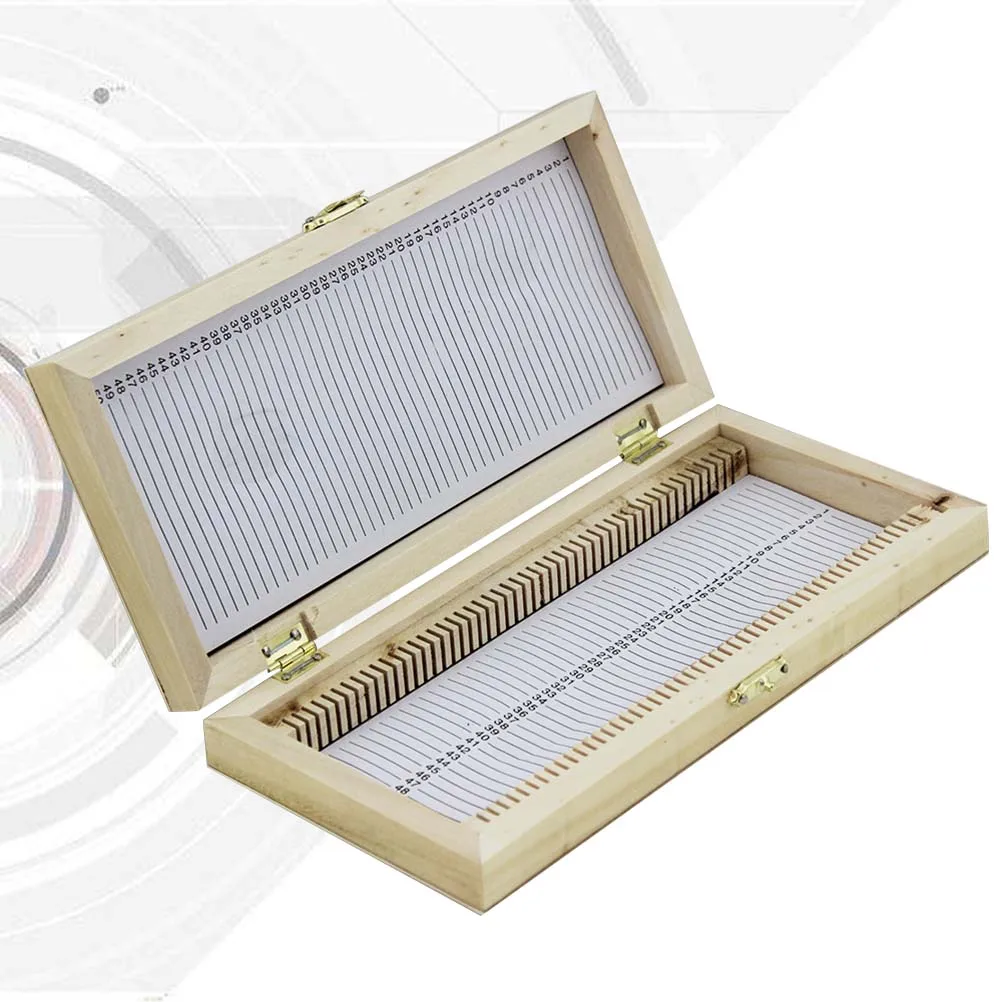 

Wooden Slice Box Laboratory Accessory Specimen Slide Holder Case Slideshow Bamboo Microscope Storage Teaching Equipment