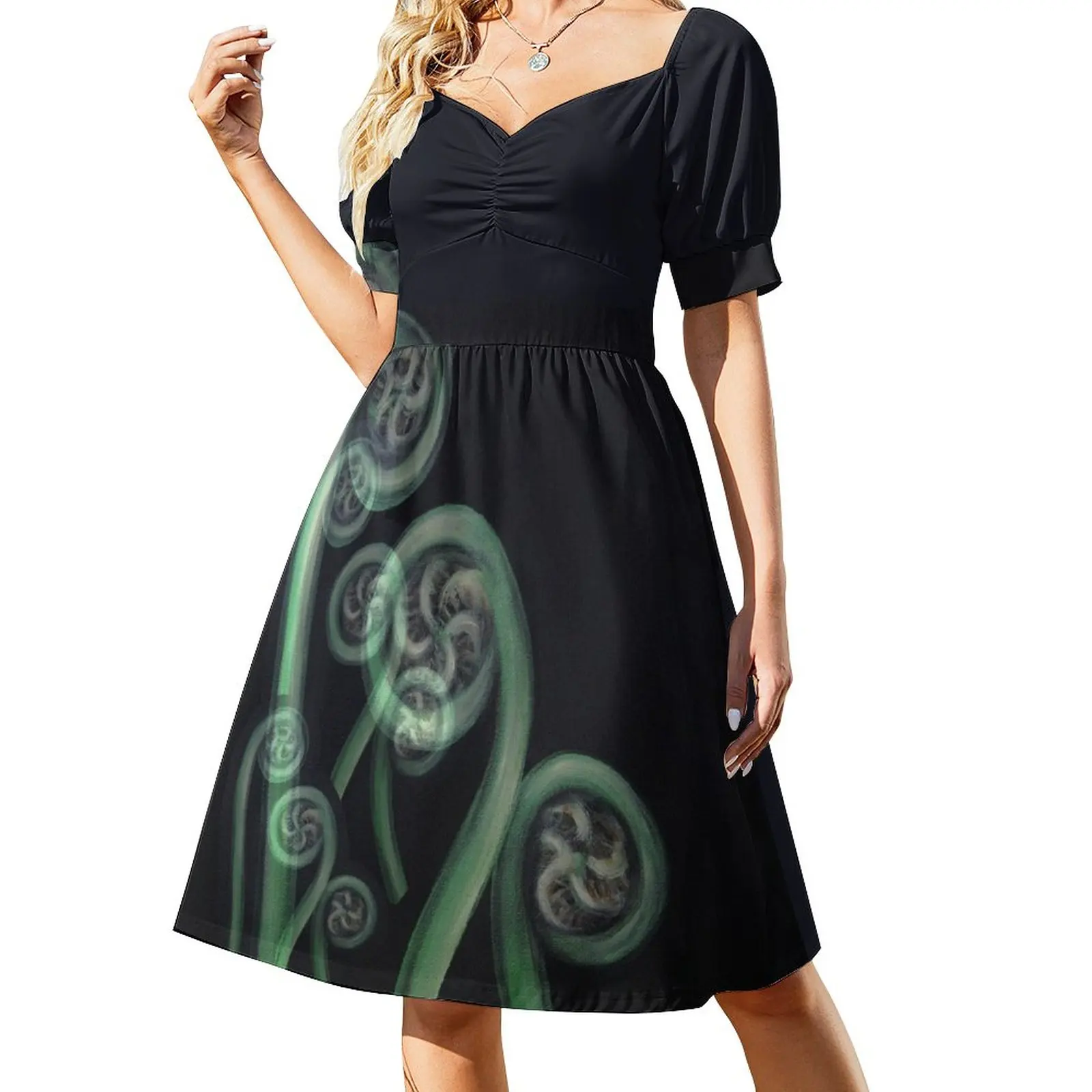 

Ferns on Black – Moko Dress clothes dresses korean style dress women summer 2023 Women long dress