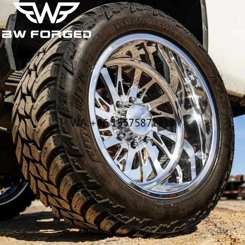 

Полированное хромированное кованое колесо Deep Dish для грузовиков, Super Single, 20x10, 22x12, 24x14, 26x14, 6x139.7, 8x180, 8x165.1, 8x170