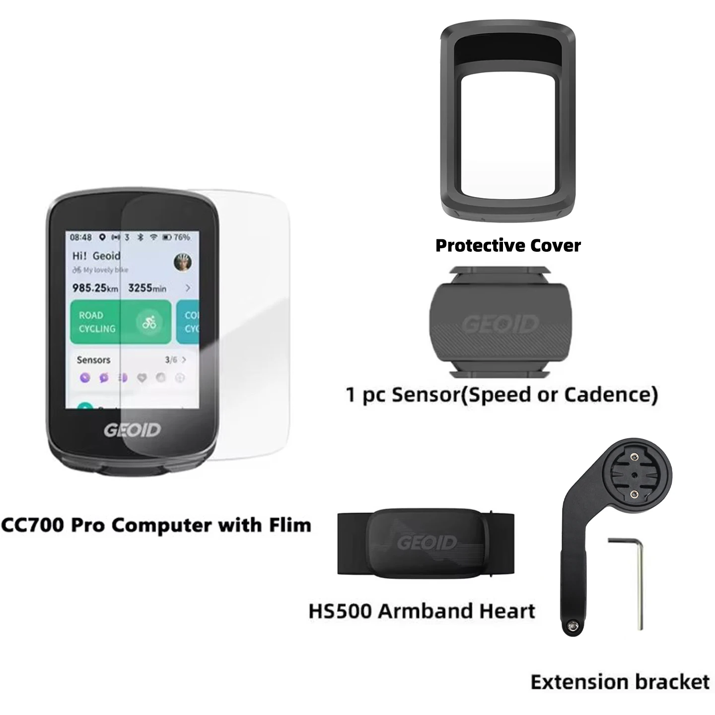 GEOID CC700 Pro Fietscomputer 2,8-inch GPS Touchscreen Fiets Snelheidsmeter Wereldwijde Kaartnavigatie Fiets Kilometerteller Voor Strava