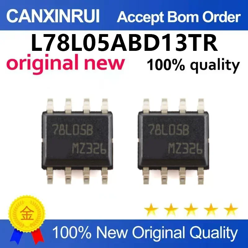 （5pcs-100pcs）Original genuine L78L05ABD13TR silk screen 78L05B SOP-8 0.1A positive voltage regulator chip