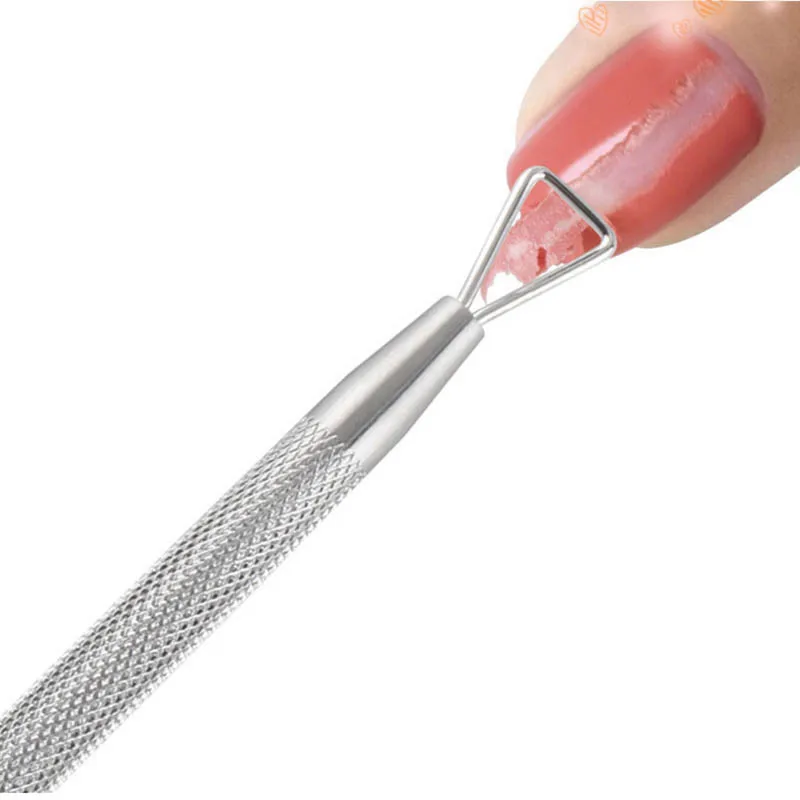 1/2Pcs Stainless Steel Nail Polish Remover Art Accessories Cuticle Peeler Scraper Remove Gel Nail Polish Nail Art Remover Set *&