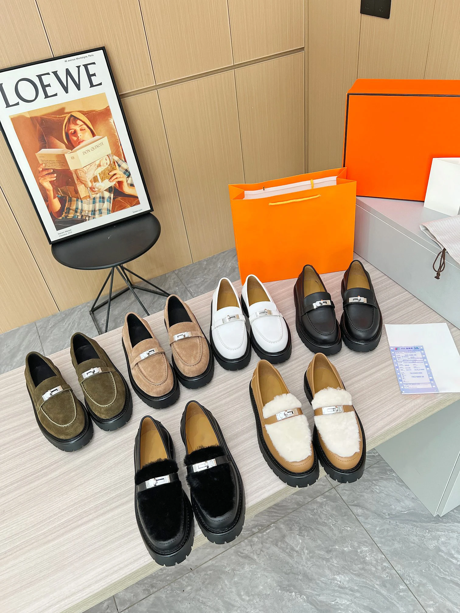 

24 Years Autumn New Women's Flat Loafers, Casual Shoes, Fashion Shoes, Upper Cowhide Leather, Wool Material.size35-41