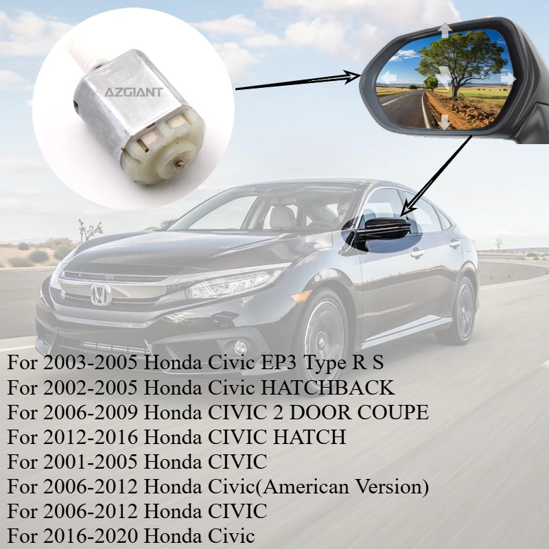 

AZGIANT for Honda Civic Car Side Rearview Mirror Adjustment Repair Inner Motor FC140 Original Replace Brand New Car Accessories