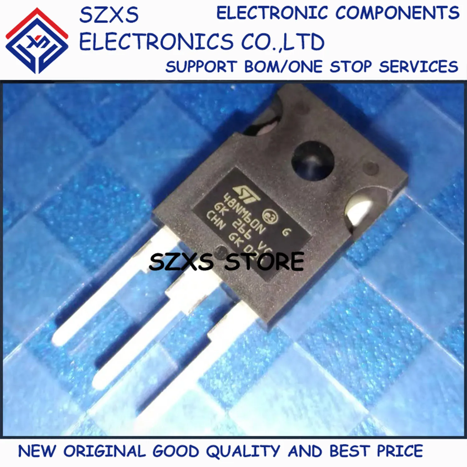 New Original 10Pcs STW48NM60N 48NM60N TO-247 600V 44A MOSFET Field Effect Transistor In Stock Electronic Components Good Quality