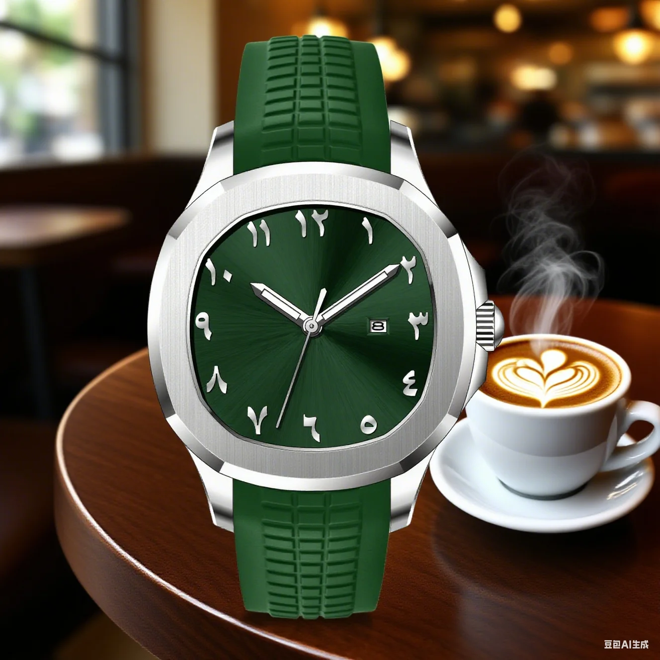 Luxury Men Sports Quartz Watch Fashion Arabic Numerals Silicone Strap Simple Casual Design Creative Gift Well-Dressed Gentlemen