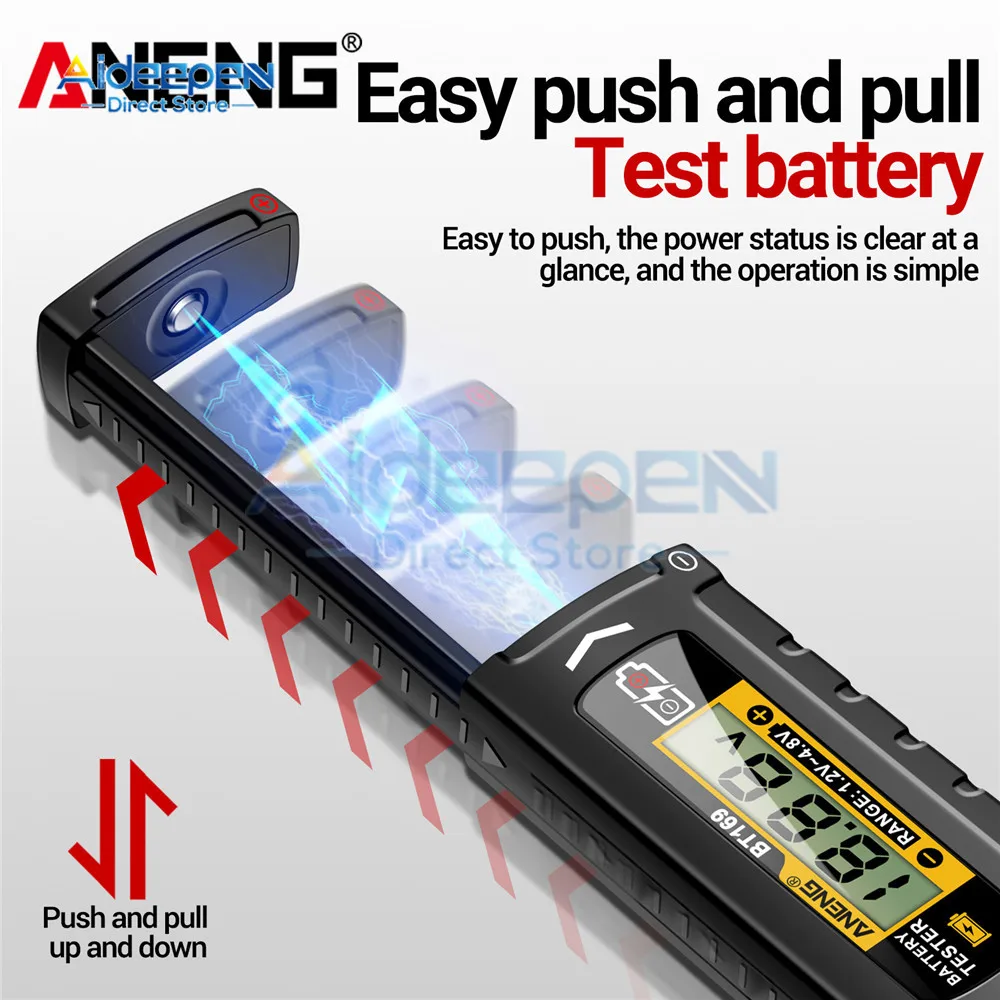 BT167/BT169 Battery Tester Battery Level Detector Battery Level Display 1.2-3/9V 1.2-4.8/9V Battery Testers