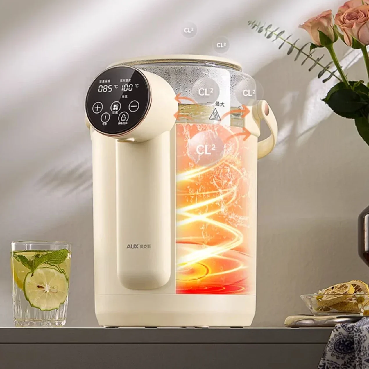 غلاية منزلية جديدة بدرجة حرارة ثابتة، ترمس كهربائي ذكي عازل، غلاية متكاملة