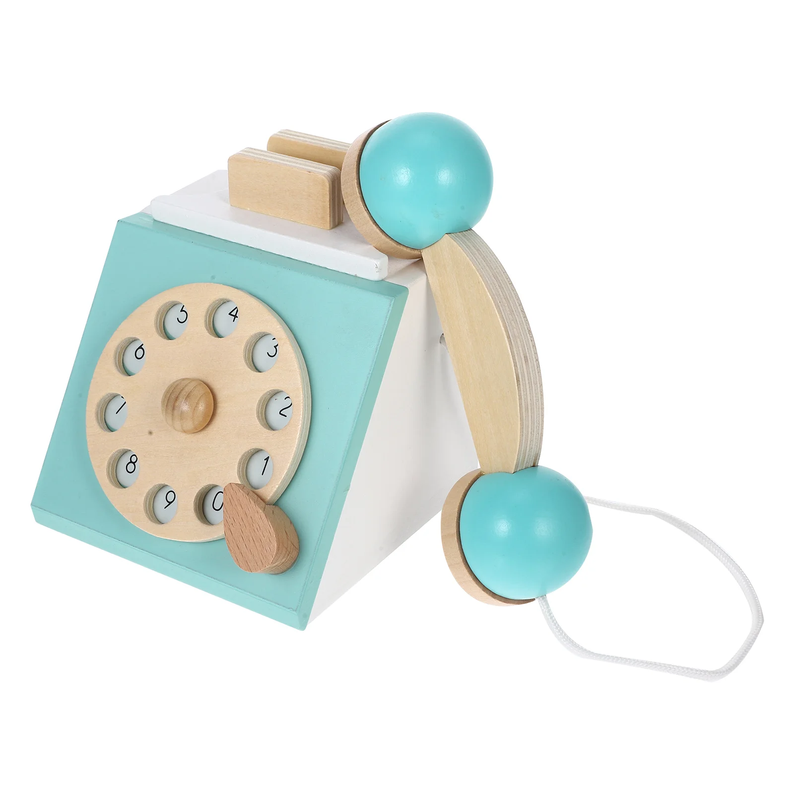 Telephone Number Cognition Toy Photo Props Vintage Small Wood Training Wooden Mushroom