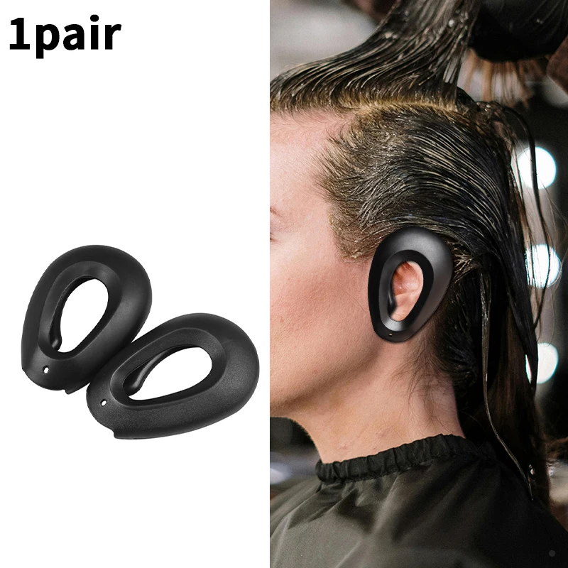 1 زوج تصفيف الشعر واقيات الأذن سيليكون صبغة شعر الأذن يغطي غطاء للأذنين الحلاق دش مقاوم للماء الأذن درع اكسسوارات التصميم