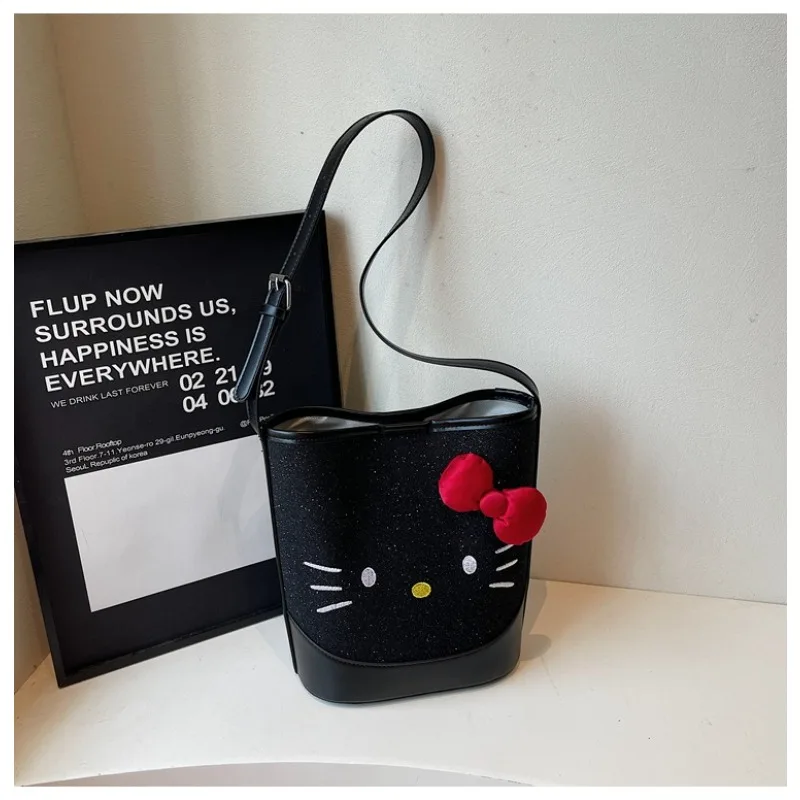 

Kawaii Hello Kitty Makeup Bag Cute Anime Large Capacity Women Accessories Storage Versatile Single Shoulder Girl Gift Wholesale