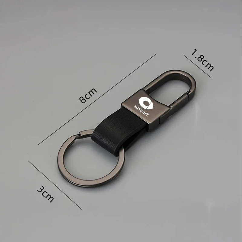 Car Accessories Leather Keychain for Smart Fortwo Forfour 451 453 450 452 454 Roadster Coupe