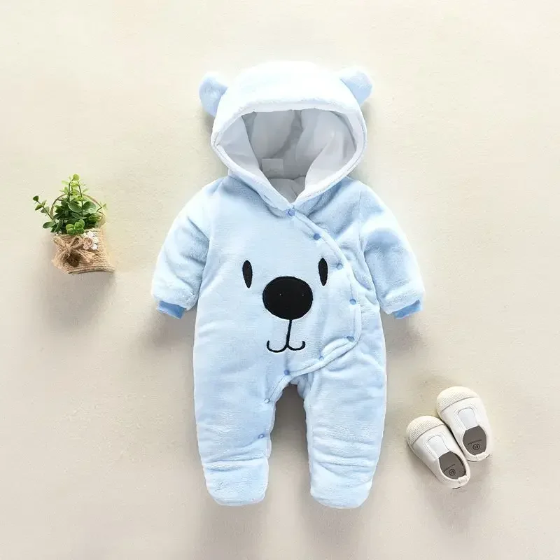 New Baby Cartoon Romper Baby Winter Clothes hooded Infant jacket Girl Boy Warm coat Kids Baby Outfits Clothes Baby Costume