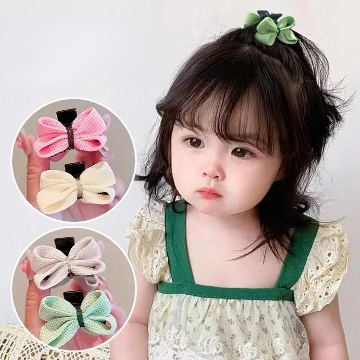 2pcs/set New Girls Korean Cute Mini Bow Hair Clip Claw Clamp Girls Kawaii Hair Claw Clip Headwear for Women Hair Accessorie Hot