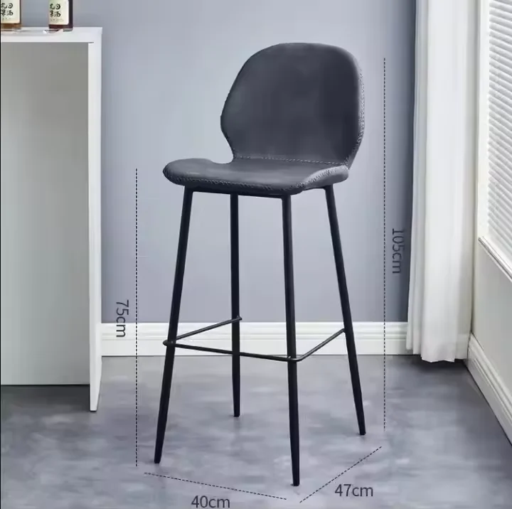 

Leisure-Style Metal Steel and Leather Bar Stool Simple Design for Home Bar Wedding Hotels or Living Room Competitive Price