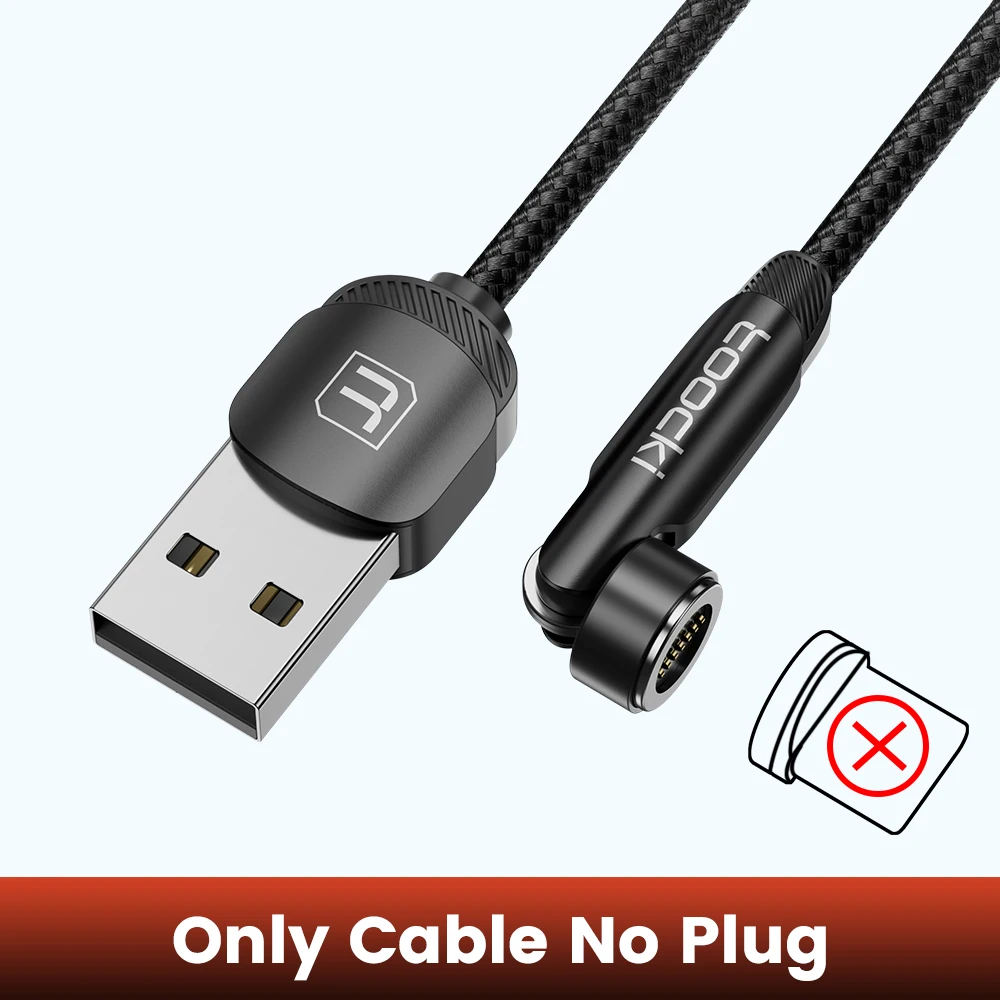 Toocki magnetisches Kabel drehen Typ c 3a schnell aufladen des Micro-USB-Kabel für iPhone 14 Xiaomi Samsung Magnet Ladegerät Typ-C-Kabel