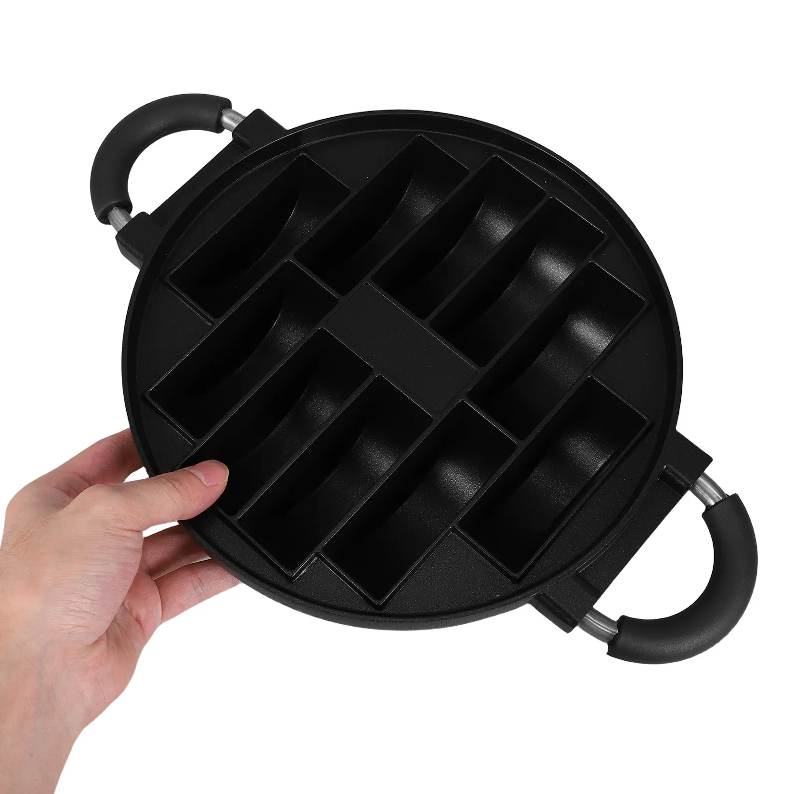 Brownie Pan Divider Cake Pop Mold 10 Hole Baking Tray Handle Individual Bread Slice Bakeware Breakfast Muffin Cookie Biscuit