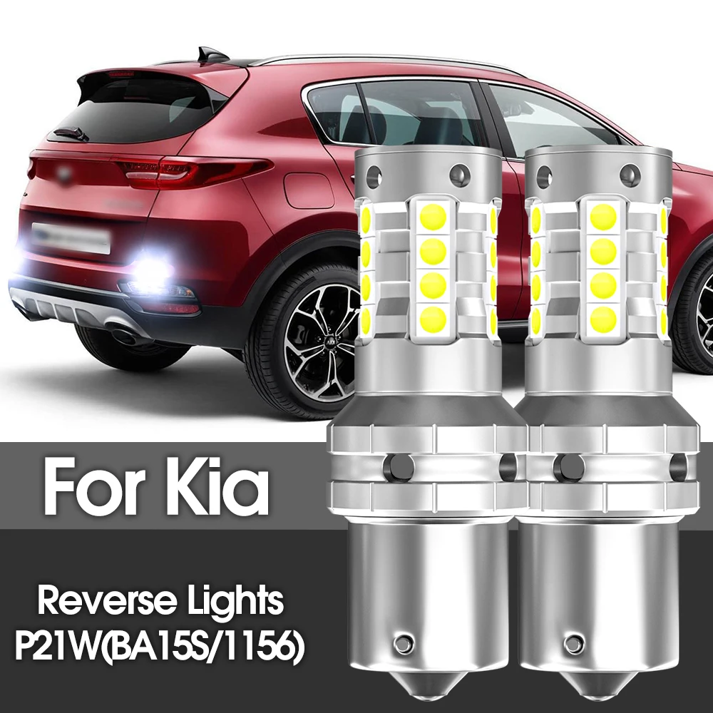 

2 шт. светодиодный фонарь заднего хода P21W BA15S 1156 Canbus для Kia Sportage Spectra Magentis Optima Rio Sedona Sorento