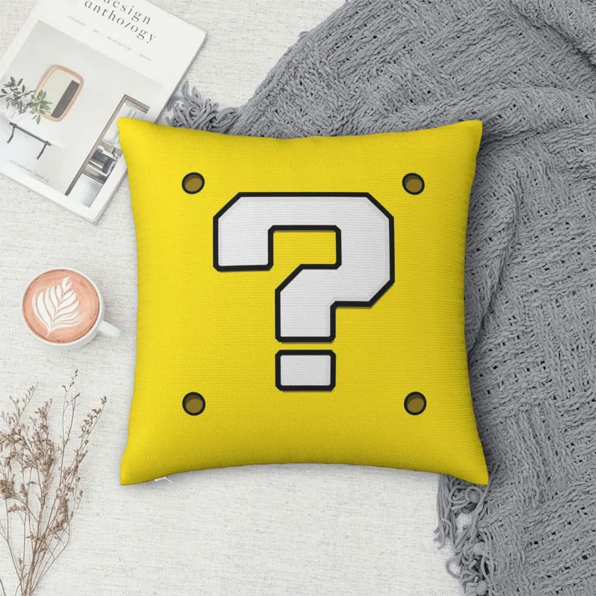 سؤال كتلة ماريوس كيس وسادة مربع وسادة للديكور 45 * 45 سم كيس وسادة #5