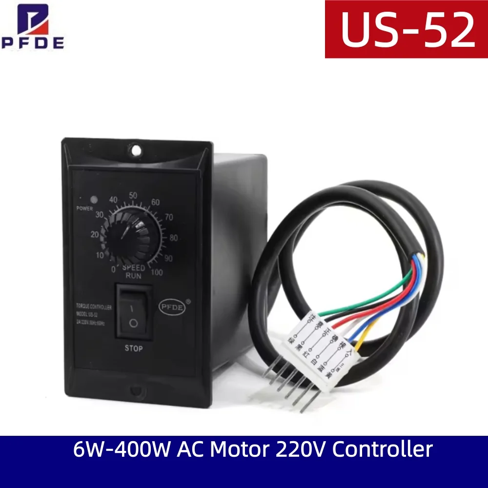 6W-400W AC Motor 220V Controller Speed Pinpoint Regulator Forward Backward 50Hz 60Hz Mini Motors Control US-52 Wholesale