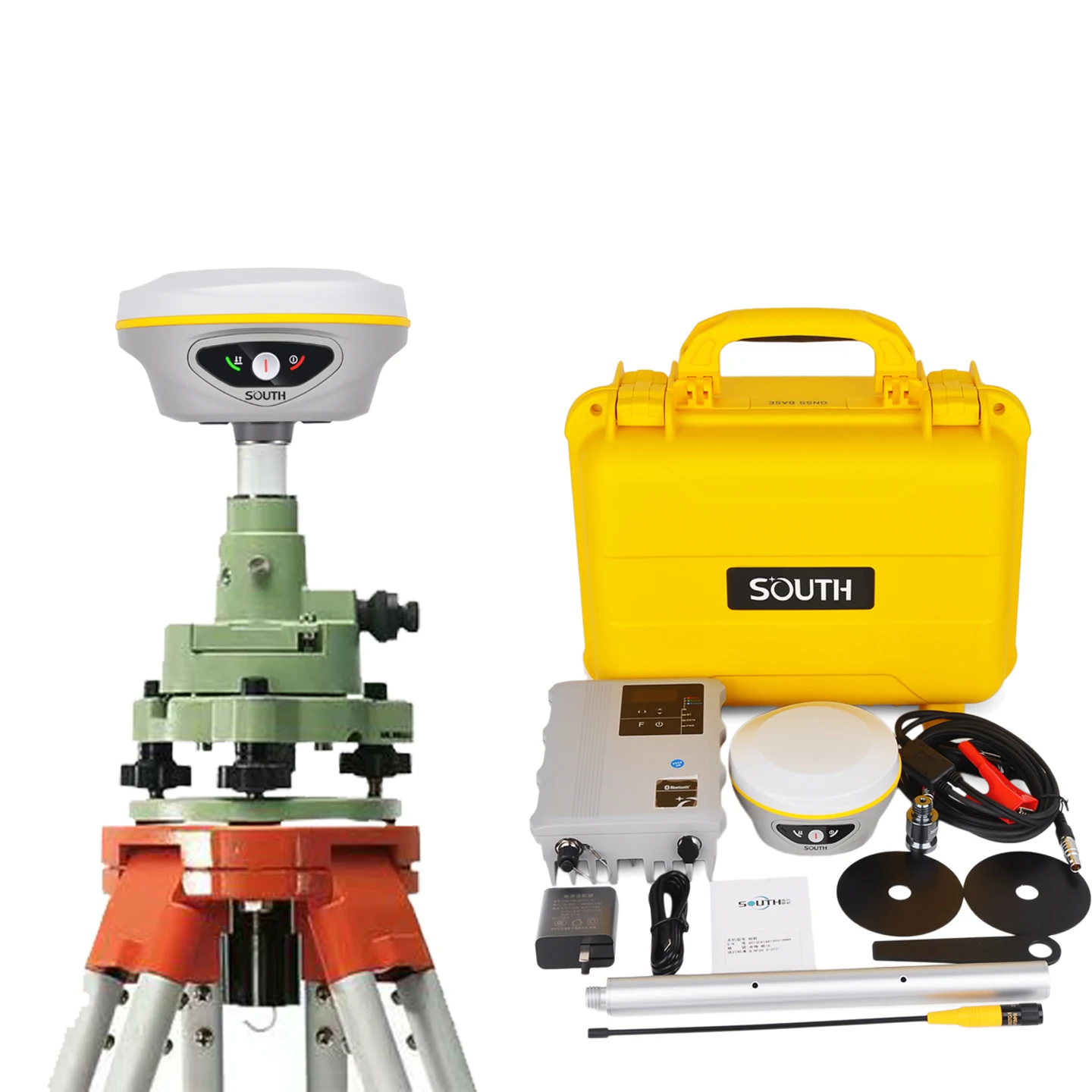 Latest South S20/ALPS2 Laser RTK Rover And Base Receiver Two Cameras Dual Camera AR Surveying Instrument GPS