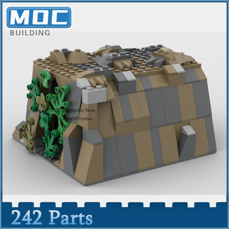 Mountain Cave MOC Bouwstenen Kasteel Architectuur Technologie Bakstenen DIY Assemblage Creatief Educatief Speelgoed Display Geschenken