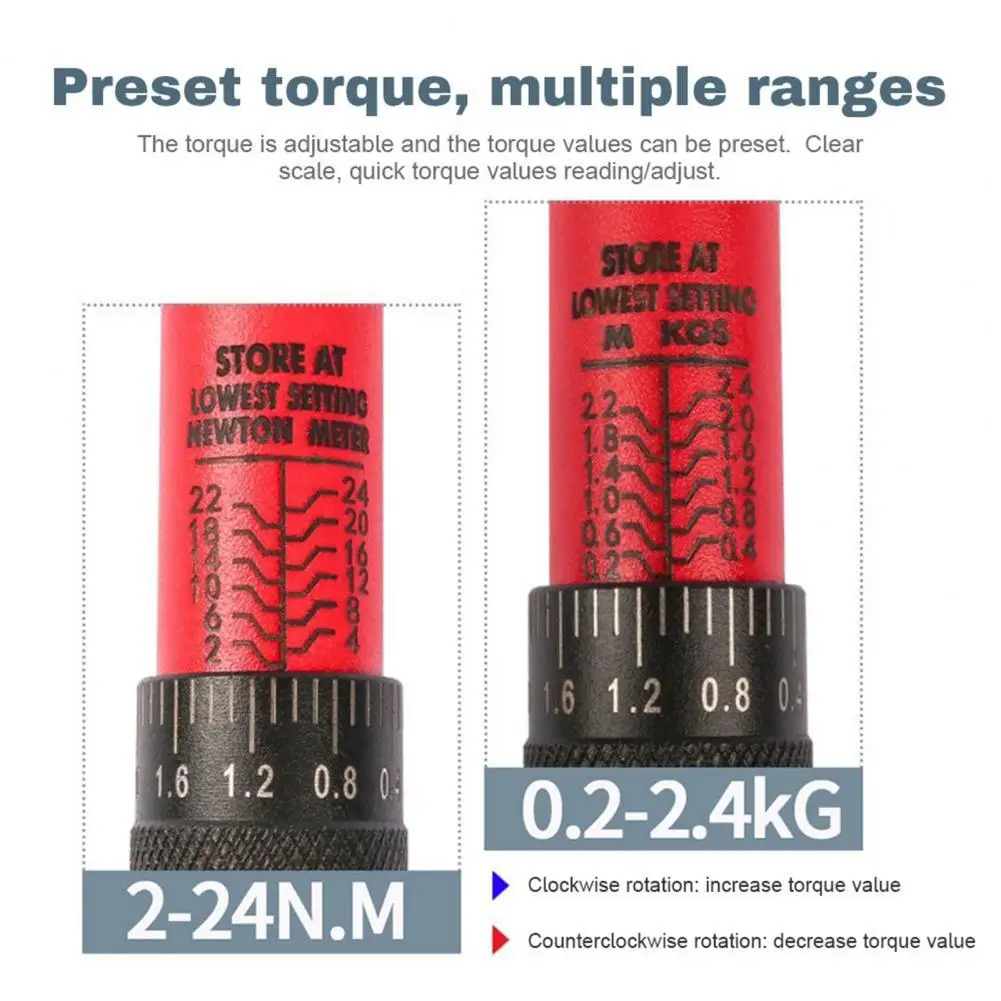Easy Disassemble Torque Tool Drive Torque Wrench Set Corrosion Resistant Repair Tool Kit Dual-direction Adjustable for Precision
