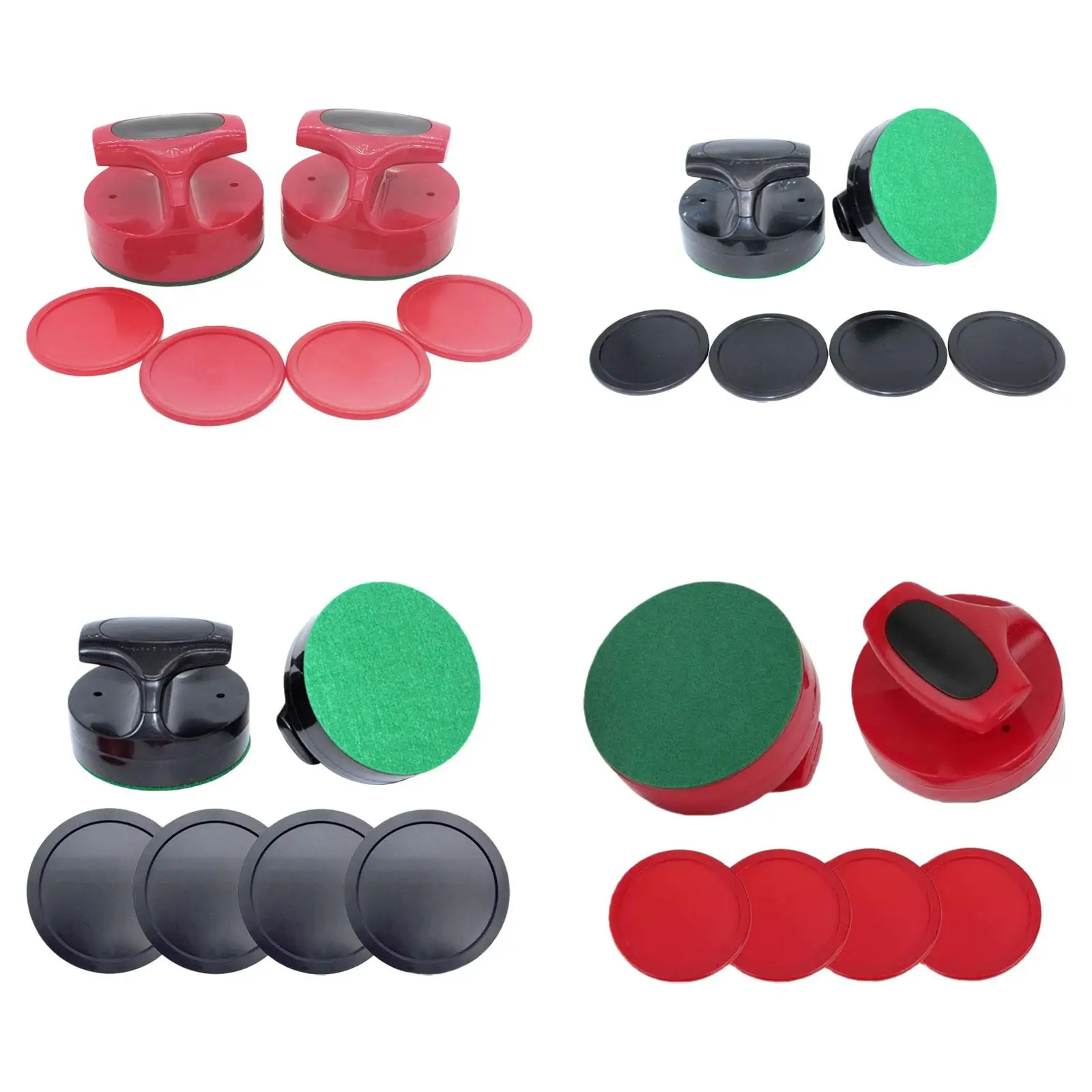 Air Hockey Pushers and Pucks Pucks Strikers 9.4cm with Felt Bottom Air Hockey Paddles for Birthday Game Tables Sports Party Home