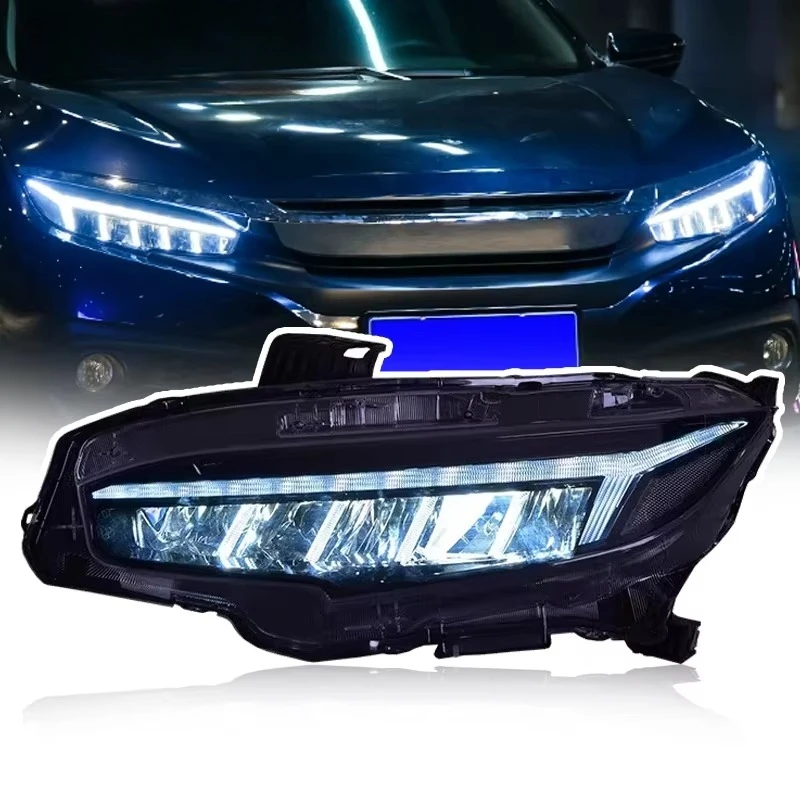 Styling Headlights for Headlights 2015-2020 Civic X LED Headlights Dual LED Projector Lens Animation DRL Signal Light