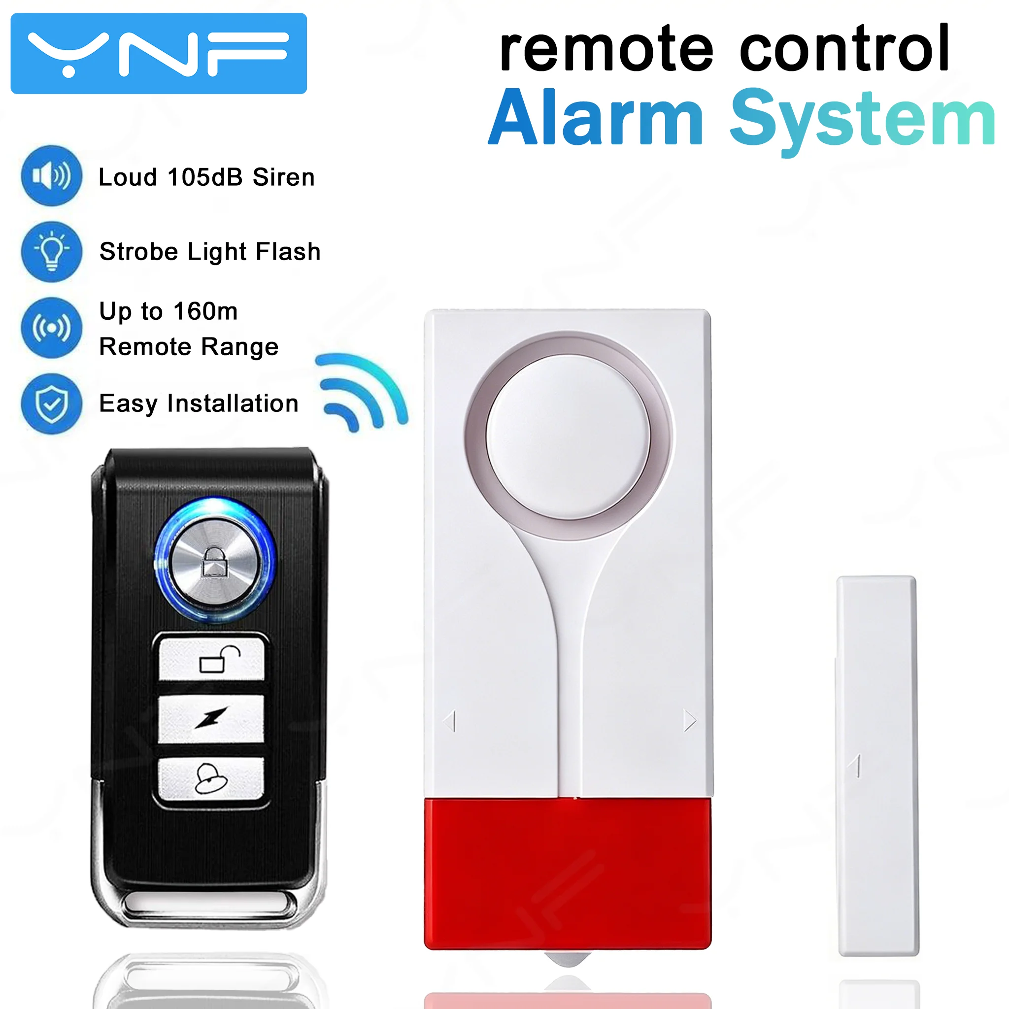 

YNF Remote Sound & Light Alarm Device, Strong Light Alarm, Accurate Positioning, Long Standby