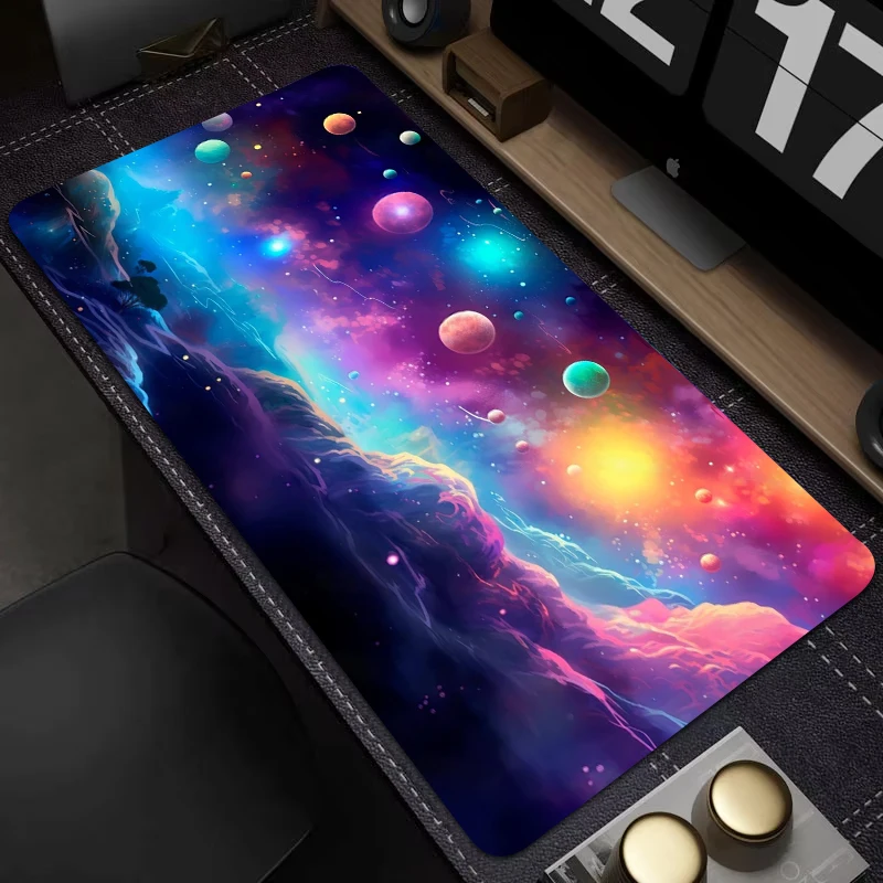Starry Sky XXL Mouse Pad Colourful and Stylish Design Large Non-Slip Computer Office Table Mats Keyboard Accessories Carpet Rug