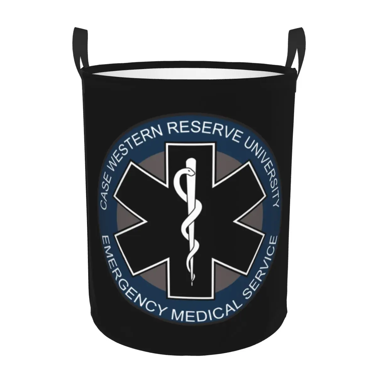 Emt Star Of Life Laundry Hamper Large Clothes Storage Basket Paramedic Health Care Toys Bin Organizer for Boy Girl