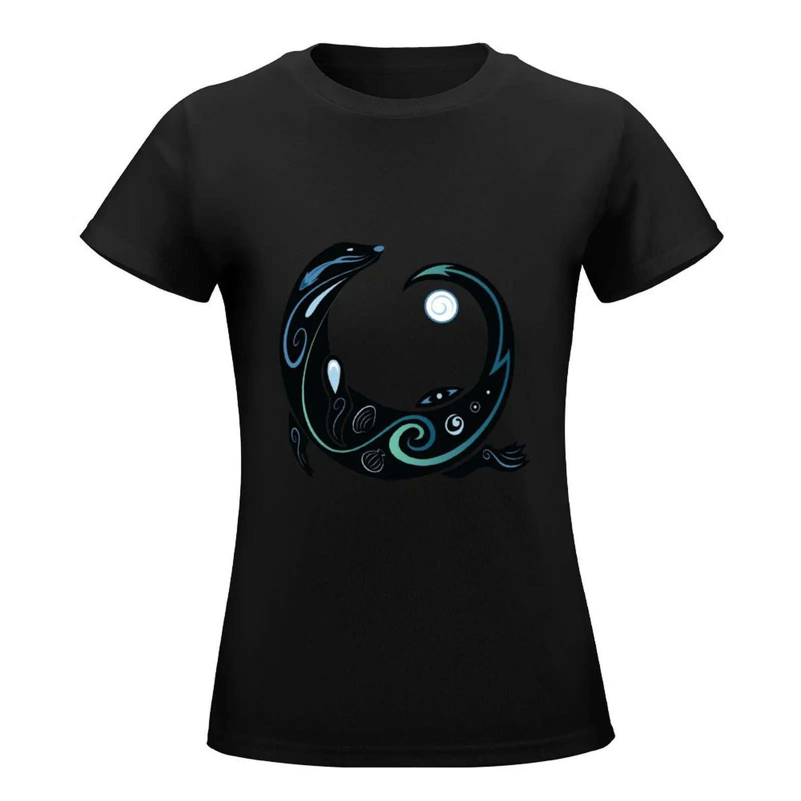 Otter Spiral T-Shirt summer clothes summer top t shirt dress Women