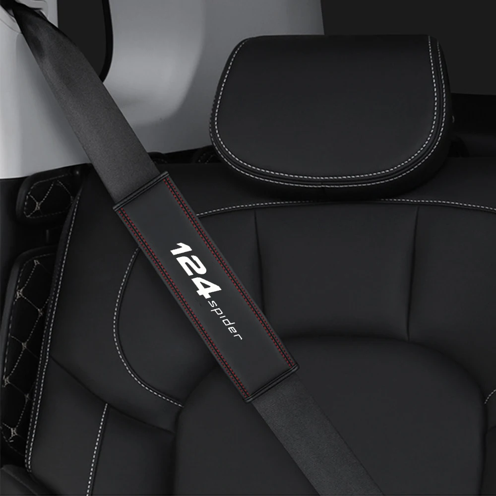 1Pcs Car Seat Belt Shoulder Pad Cover Safety Belt Protector for Fiat Abarth 595 695 124 GT 124 spider Biposto TURISMO PISTA XSR - view 2