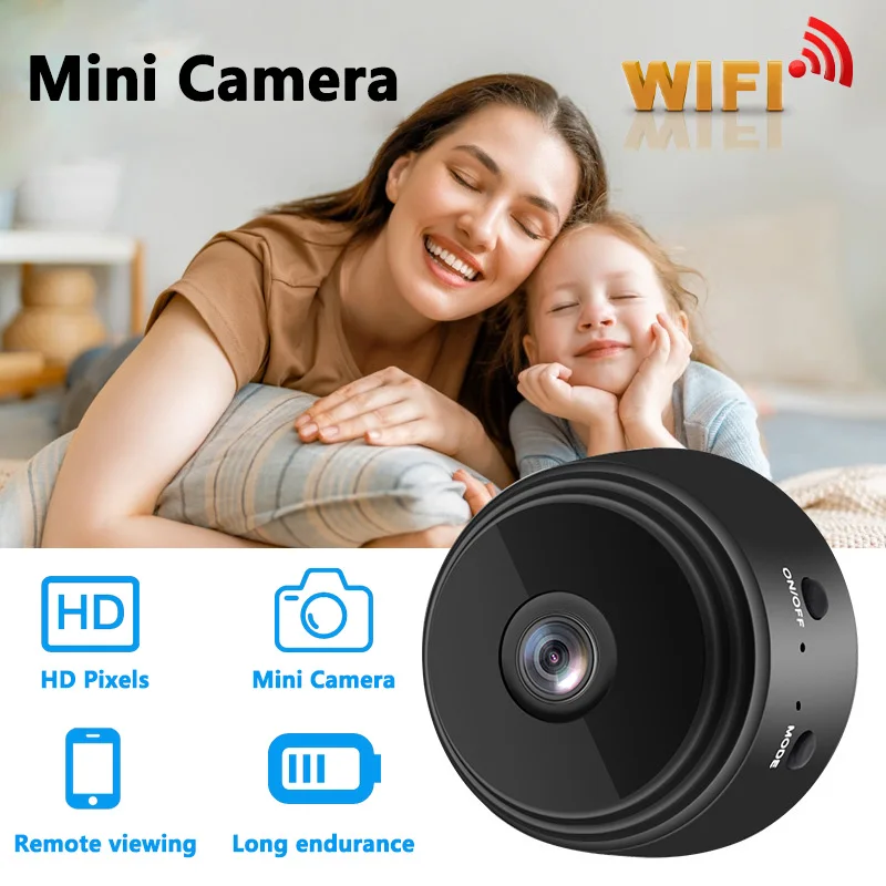HD Mini WiFi Camera Indoor Safety Security Surveillance Baby Monitor Night Vision Camcorder 1080P IP Cam Audio Video Recorder